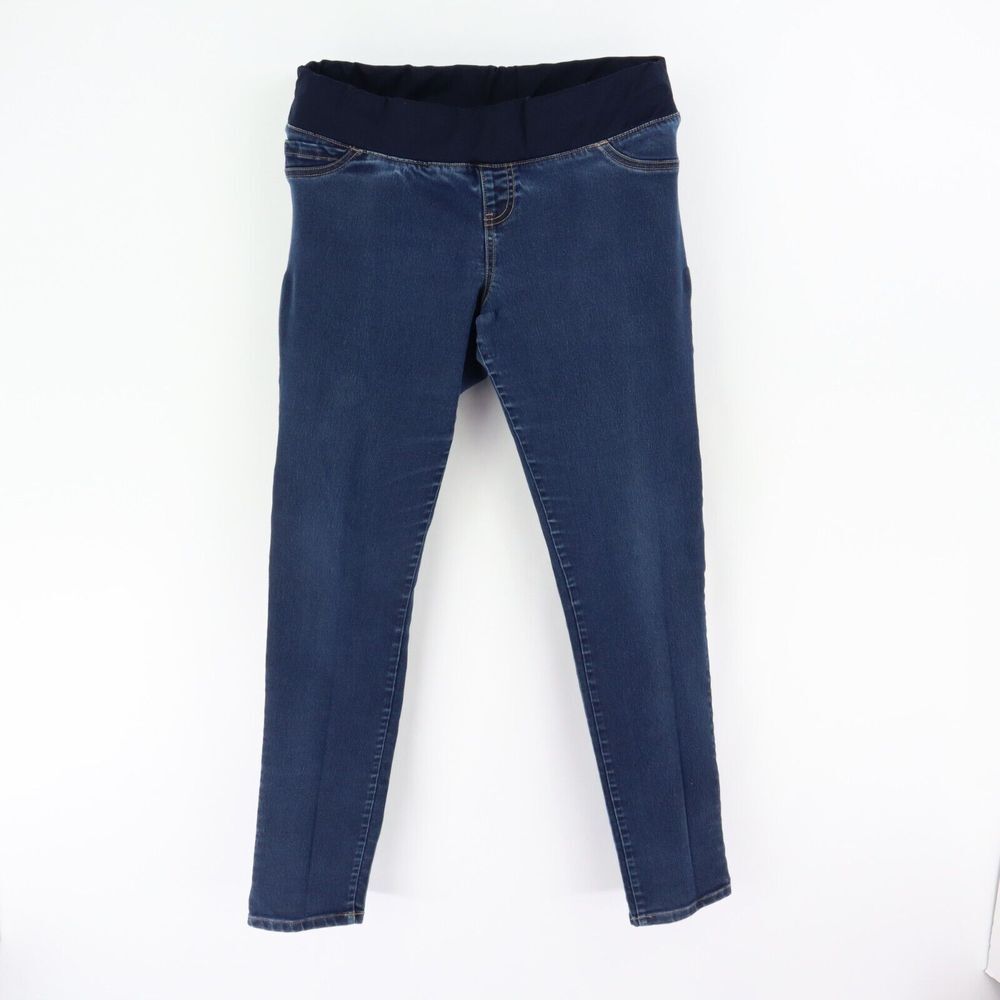 Liz Lange Maternity Jeans Jegging‎ Womens 8-10 Blue Stretch Fabric Comfort Waist